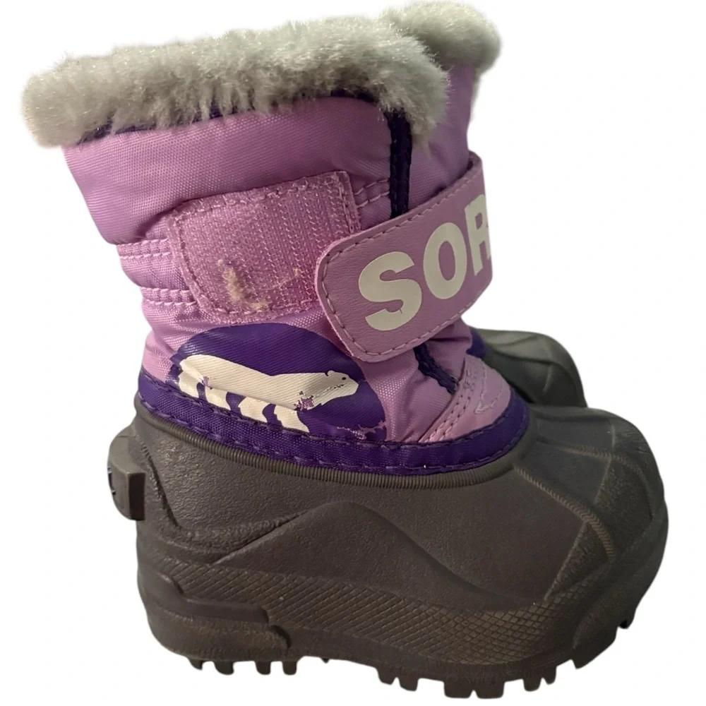 Sorel Infant Toddler Waterproof Snow Commander Boots Shoes Size 4